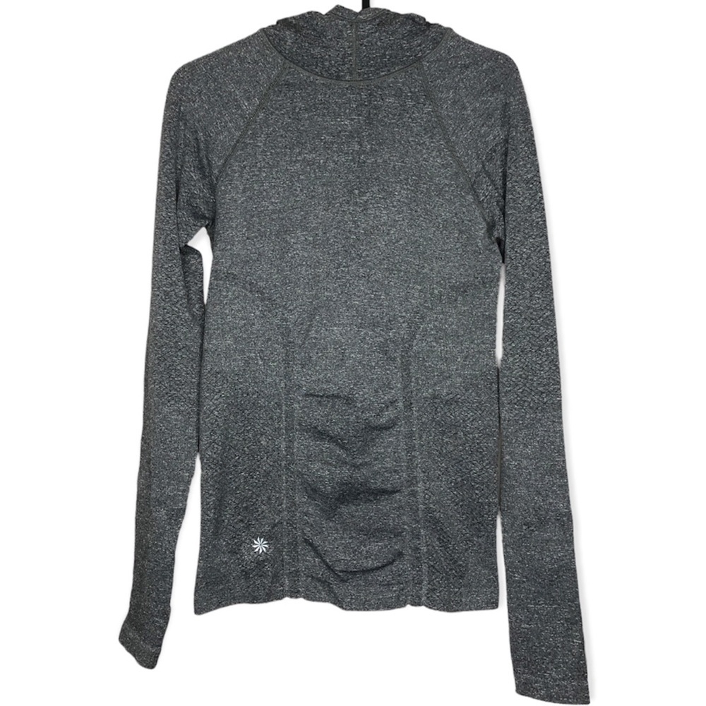 Athleta Seamless Long Sleeve Pullover Grey Top Small